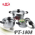 Butterfly Lid Stainless Steel Pot with Handle